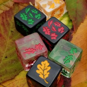 Autumn Leaf / Druid Dice, Set of 2 - D6