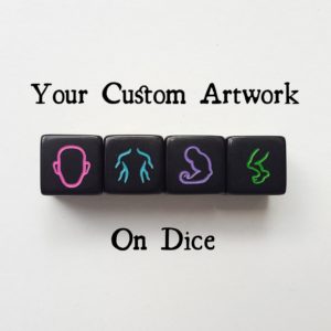 25 Custom Carved Dice With Free Artwork Prep