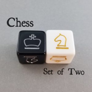 Chess Pieces Dice, Set of 2 - D6