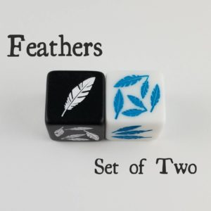 Feather Dice, Set of 2 - D6