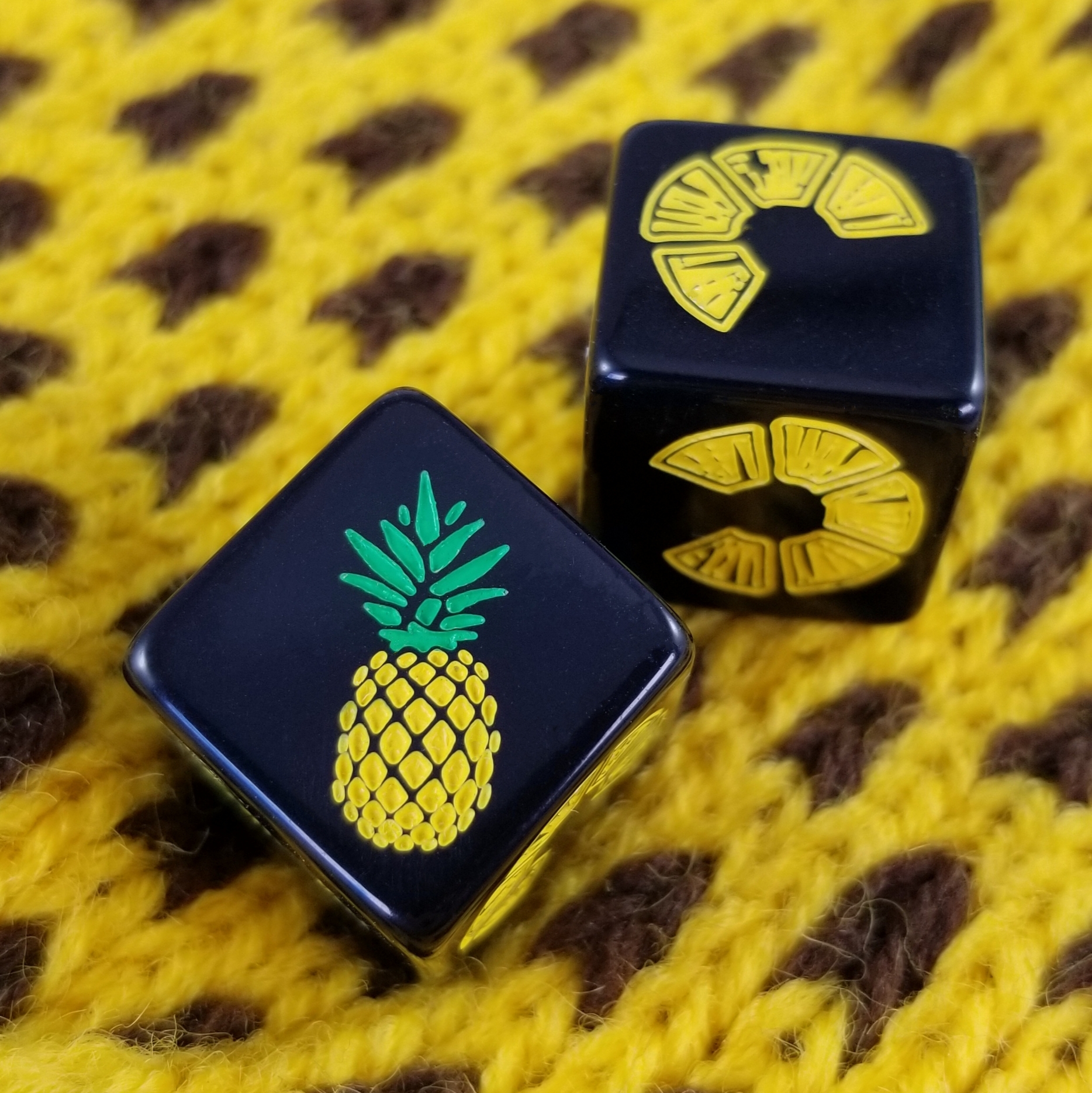 Pineapple Dice, Set of 2 D6