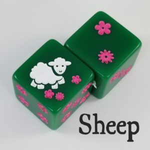 Sheep Dice with Flowers